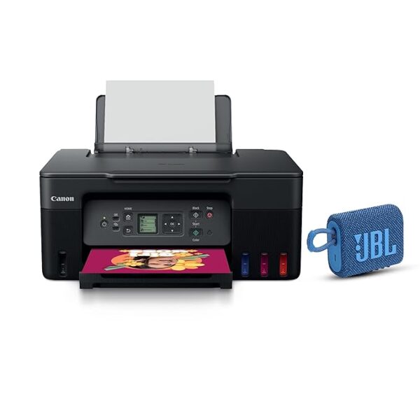 Canon PIXMA MegaTank G3770 BK All-in-one (Print, Scan) WiFi Inktank Colour Printer (Black 6000 Prints & Colour 7700 Prints) for Home & Office Scan The QR Code & Get a JBL Speaker Free on Registration